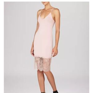 BCBGMaxAzria Blush Lace Trim Chemise